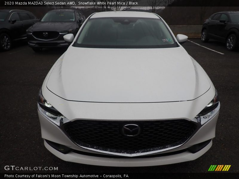 Snowflake White Pearl Mica / Black 2020 Mazda MAZDA3 Select Sedan AWD