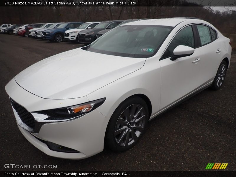 Snowflake White Pearl Mica / Black 2020 Mazda MAZDA3 Select Sedan AWD