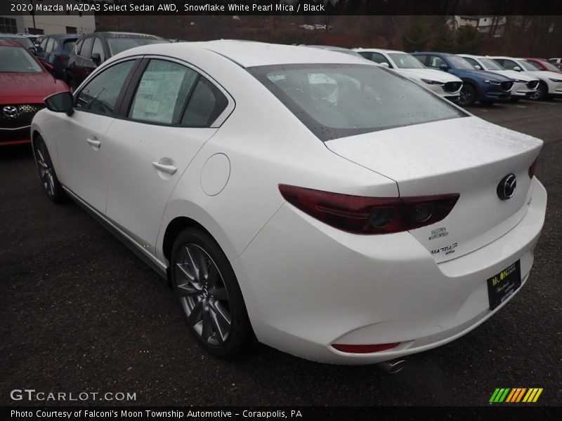 Snowflake White Pearl Mica / Black 2020 Mazda MAZDA3 Select Sedan AWD