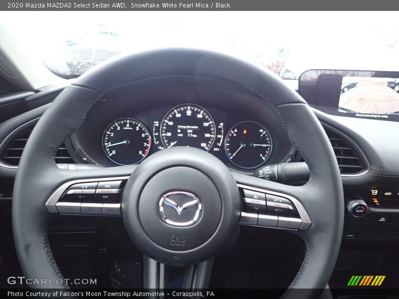 Snowflake White Pearl Mica / Black 2020 Mazda MAZDA3 Select Sedan AWD