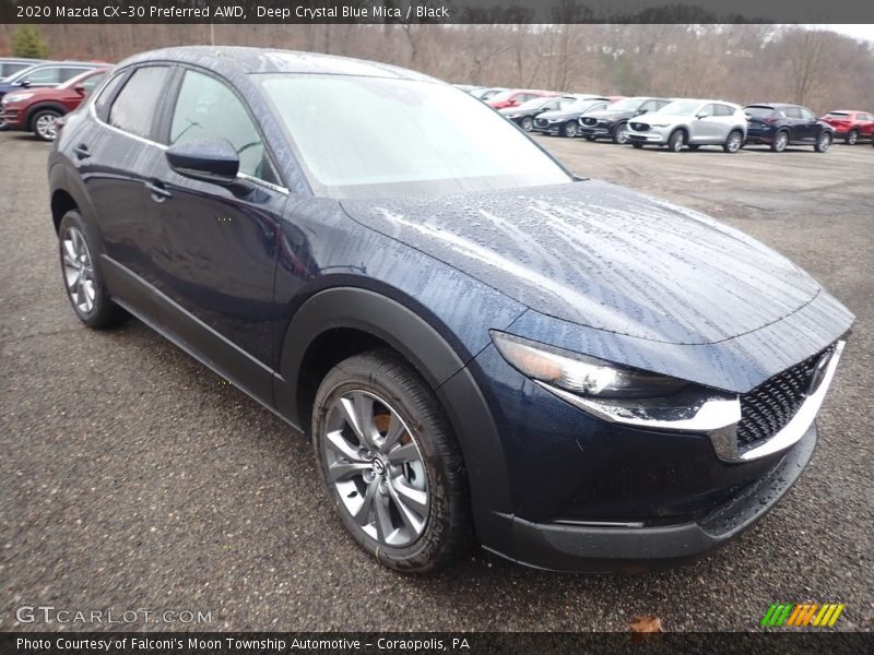 Deep Crystal Blue Mica / Black 2020 Mazda CX-30 Preferred AWD