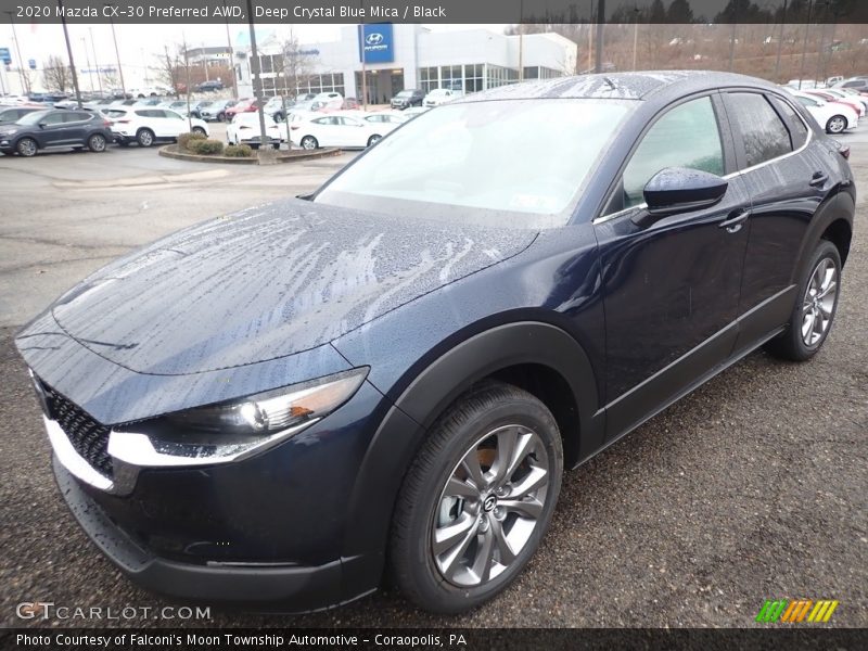 Deep Crystal Blue Mica / Black 2020 Mazda CX-30 Preferred AWD