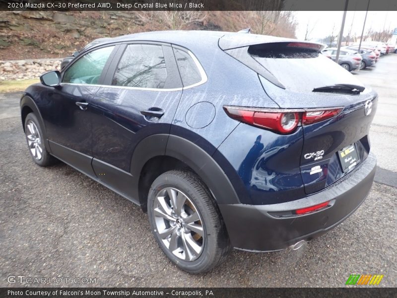 Deep Crystal Blue Mica / Black 2020 Mazda CX-30 Preferred AWD