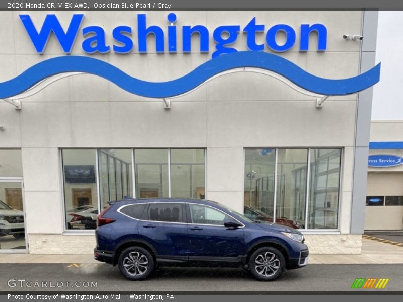 Obsidian Blue Pearl / Gray 2020 Honda CR-V EX AWD