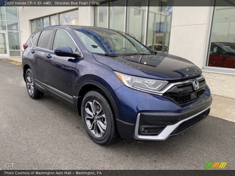 Obsidian Blue Pearl / Gray 2020 Honda CR-V EX AWD