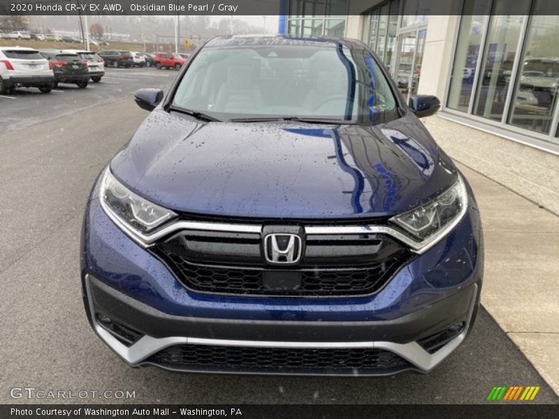 Obsidian Blue Pearl / Gray 2020 Honda CR-V EX AWD