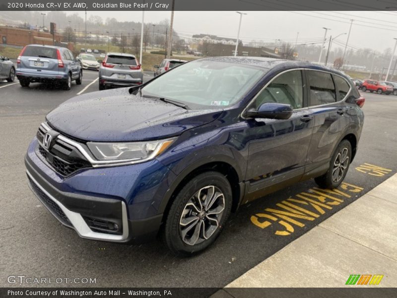 Obsidian Blue Pearl / Gray 2020 Honda CR-V EX AWD