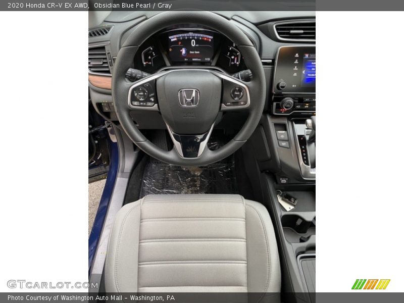 Obsidian Blue Pearl / Gray 2020 Honda CR-V EX AWD