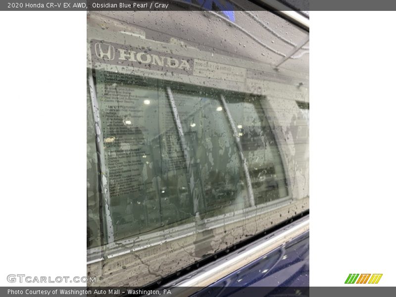 Obsidian Blue Pearl / Gray 2020 Honda CR-V EX AWD