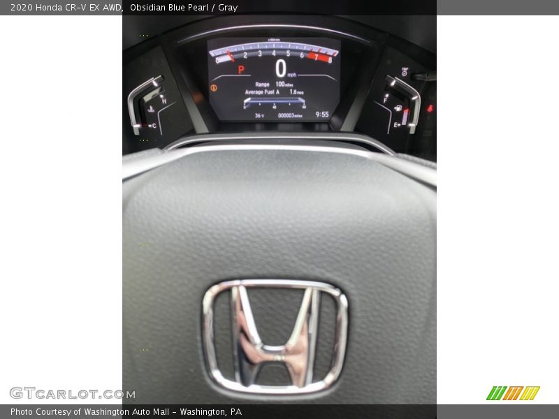 Obsidian Blue Pearl / Gray 2020 Honda CR-V EX AWD