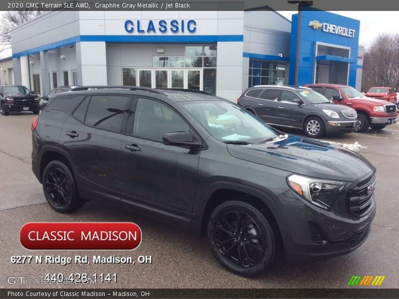 Graphite Gray Metallic / Jet Black 2020 GMC Terrain SLE AWD