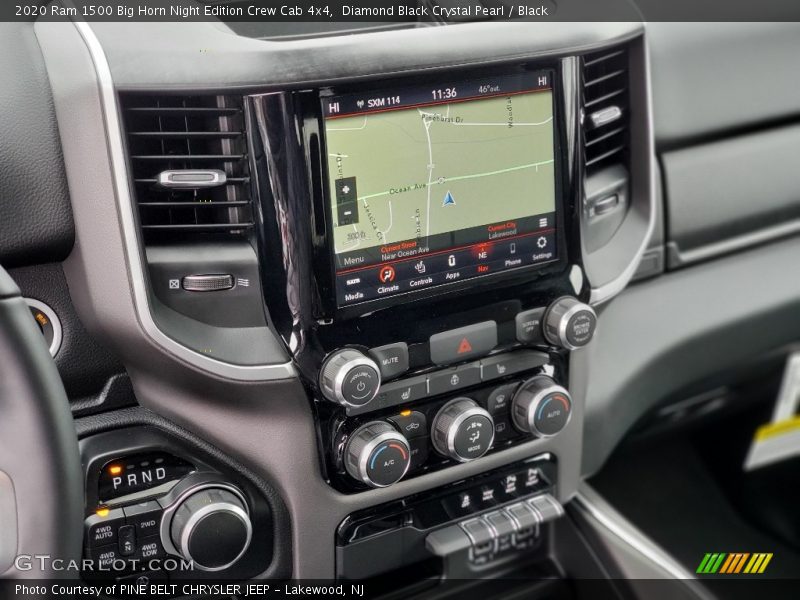 Navigation of 2020 1500 Big Horn Night Edition Crew Cab 4x4