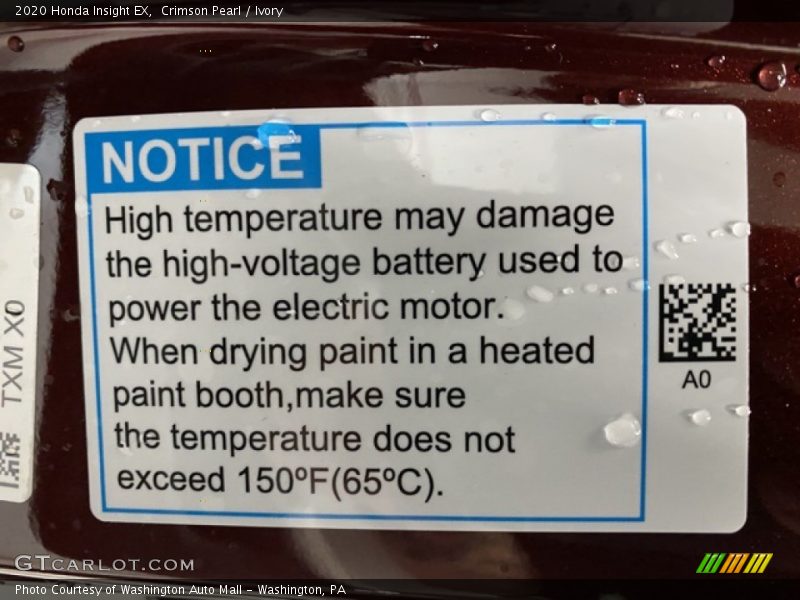 Crimson Pearl / Ivory 2020 Honda Insight EX