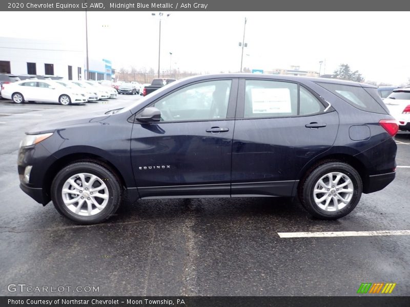 Midnight Blue Metallic / Ash Gray 2020 Chevrolet Equinox LS AWD