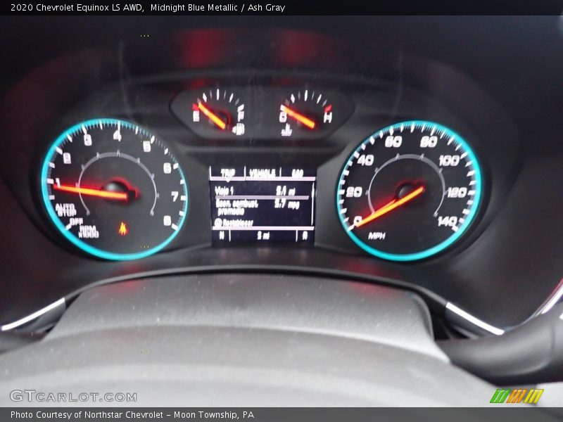 Midnight Blue Metallic / Ash Gray 2020 Chevrolet Equinox LS AWD