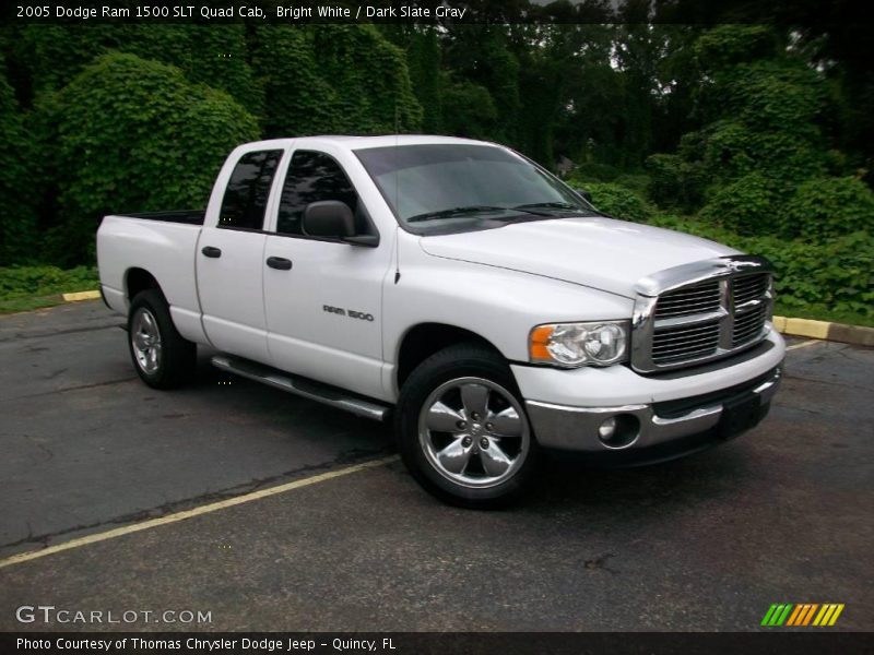 Bright White / Dark Slate Gray 2005 Dodge Ram 1500 SLT Quad Cab