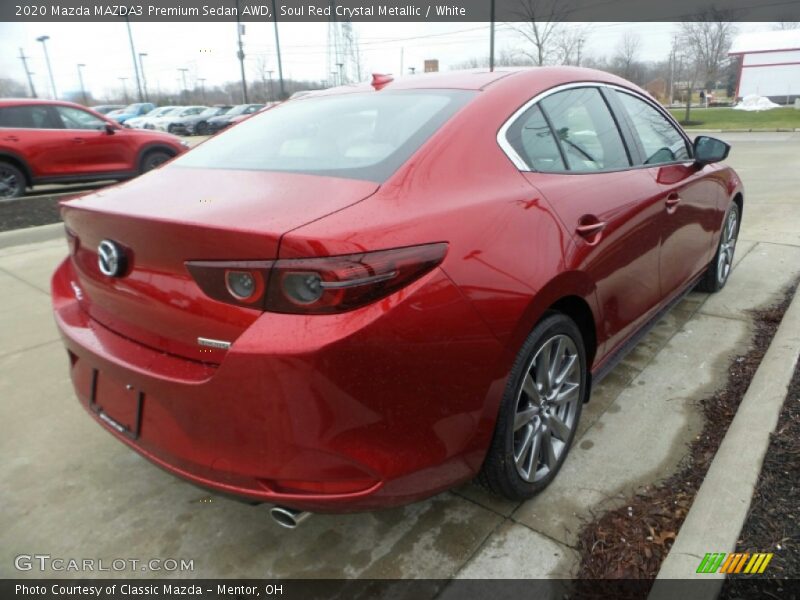 Soul Red Crystal Metallic / White 2020 Mazda MAZDA3 Premium Sedan AWD