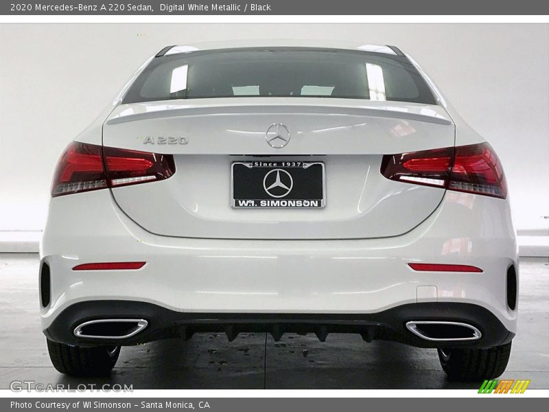 Digital White Metallic / Black 2020 Mercedes-Benz A 220 Sedan