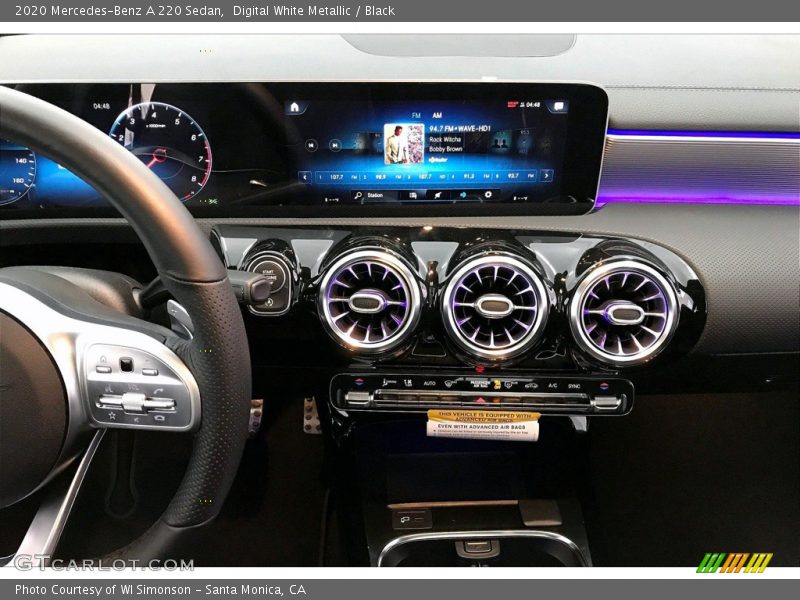 Digital White Metallic / Black 2020 Mercedes-Benz A 220 Sedan