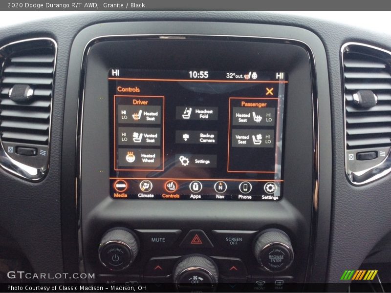 Controls of 2020 Durango R/T AWD