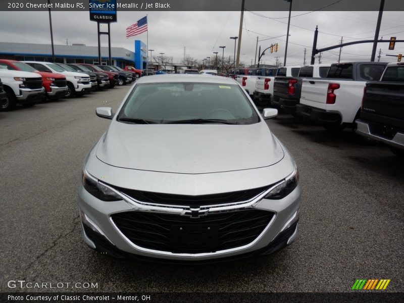Silver Ice Metallic / Jet Black 2020 Chevrolet Malibu RS