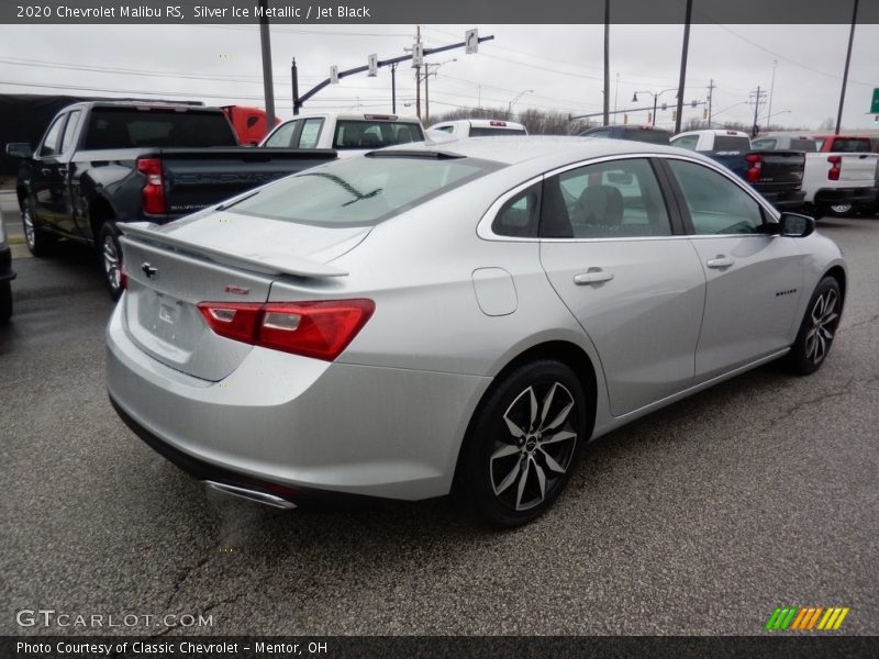 Silver Ice Metallic / Jet Black 2020 Chevrolet Malibu RS