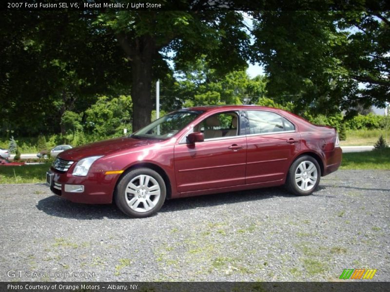 Merlot Metallic / Light Stone 2007 Ford Fusion SEL V6