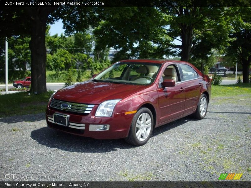 Merlot Metallic / Light Stone 2007 Ford Fusion SEL V6