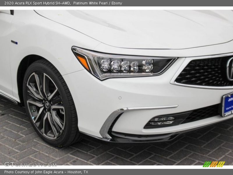 Platinum White Pearl / Ebony 2020 Acura RLX Sport Hybrid SH-AWD