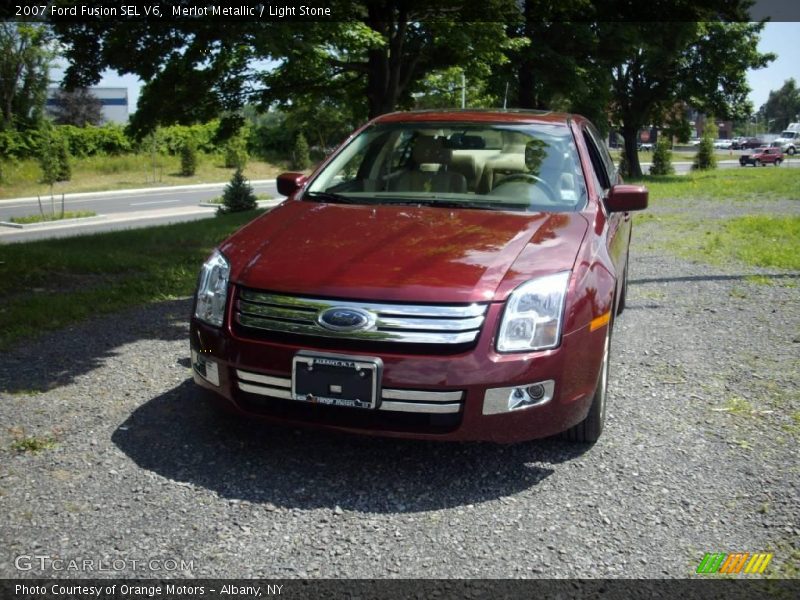 Merlot Metallic / Light Stone 2007 Ford Fusion SEL V6