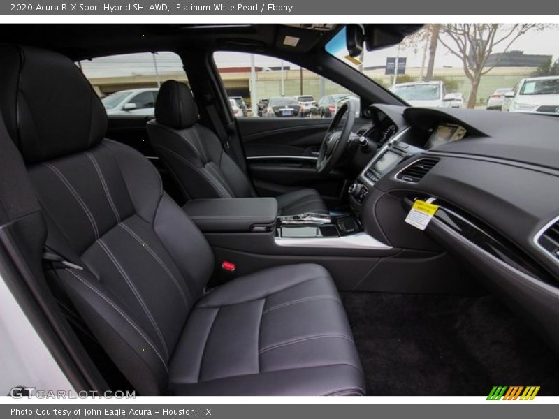Platinum White Pearl / Ebony 2020 Acura RLX Sport Hybrid SH-AWD