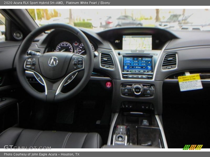 Platinum White Pearl / Ebony 2020 Acura RLX Sport Hybrid SH-AWD