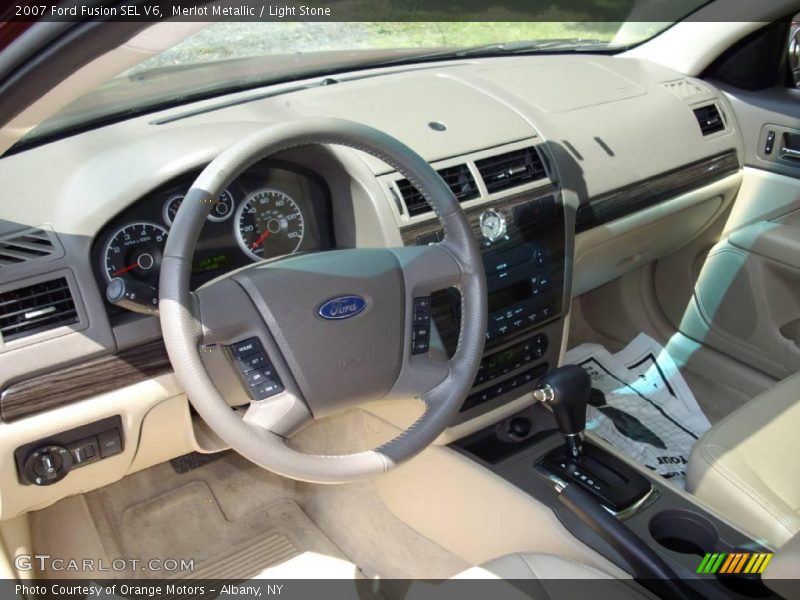 Merlot Metallic / Light Stone 2007 Ford Fusion SEL V6