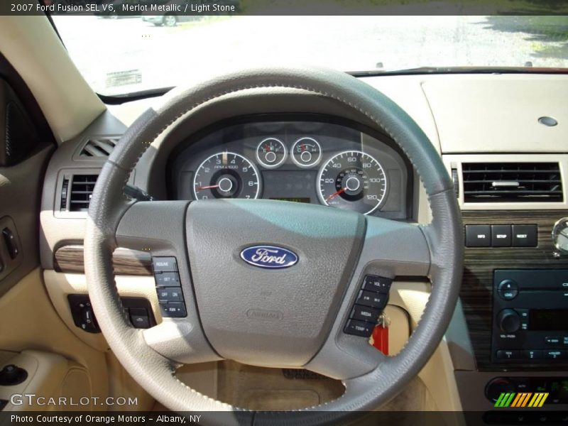 Merlot Metallic / Light Stone 2007 Ford Fusion SEL V6