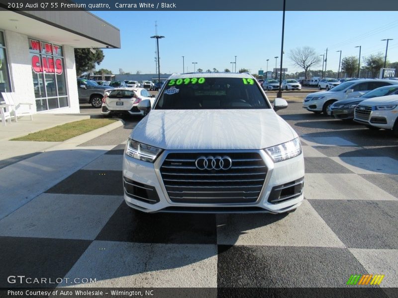 Carrara White / Black 2019 Audi Q7 55 Premium quattro
