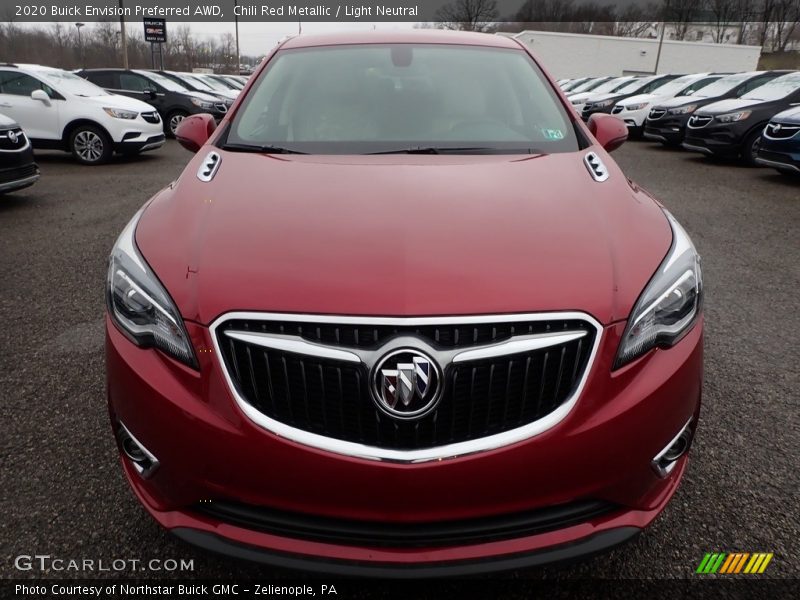 Chili Red Metallic / Light Neutral 2020 Buick Envision Preferred AWD