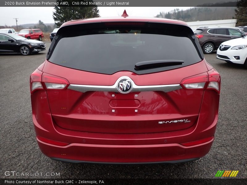Chili Red Metallic / Light Neutral 2020 Buick Envision Preferred AWD