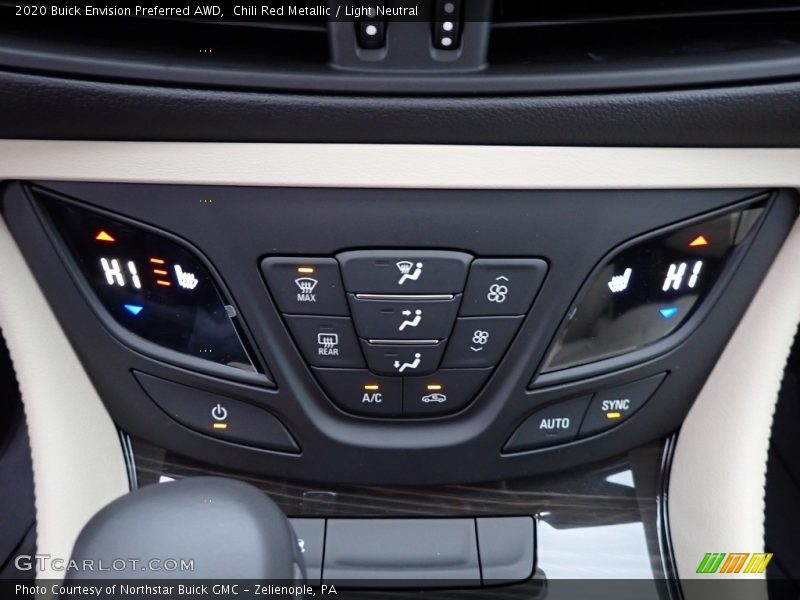 Controls of 2020 Envision Preferred AWD