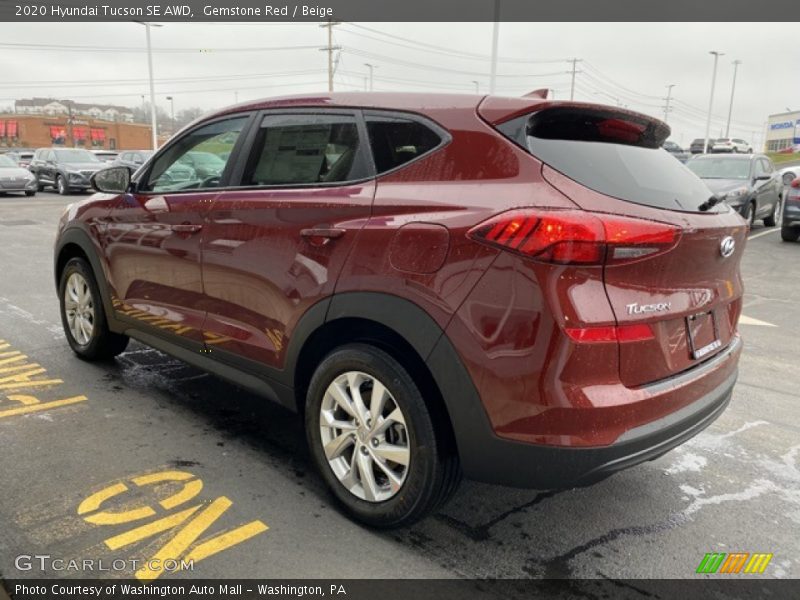 Gemstone Red / Beige 2020 Hyundai Tucson SE AWD