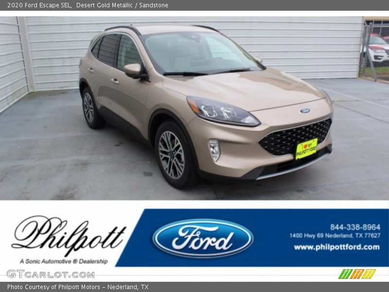 Desert Gold Metallic / Sandstone 2020 Ford Escape SEL