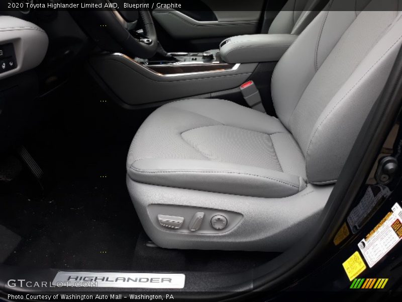 Front Seat of 2020 Highlander Limited AWD