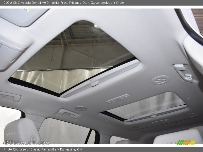 White Frost Tricoat / Dark Galvanized/Light Shale 2020 GMC Acadia Denali AWD