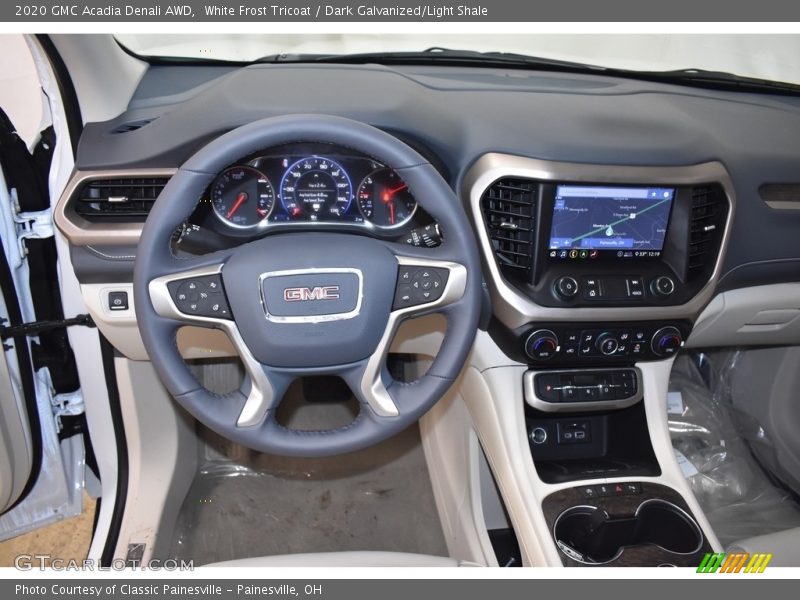 White Frost Tricoat / Dark Galvanized/Light Shale 2020 GMC Acadia Denali AWD