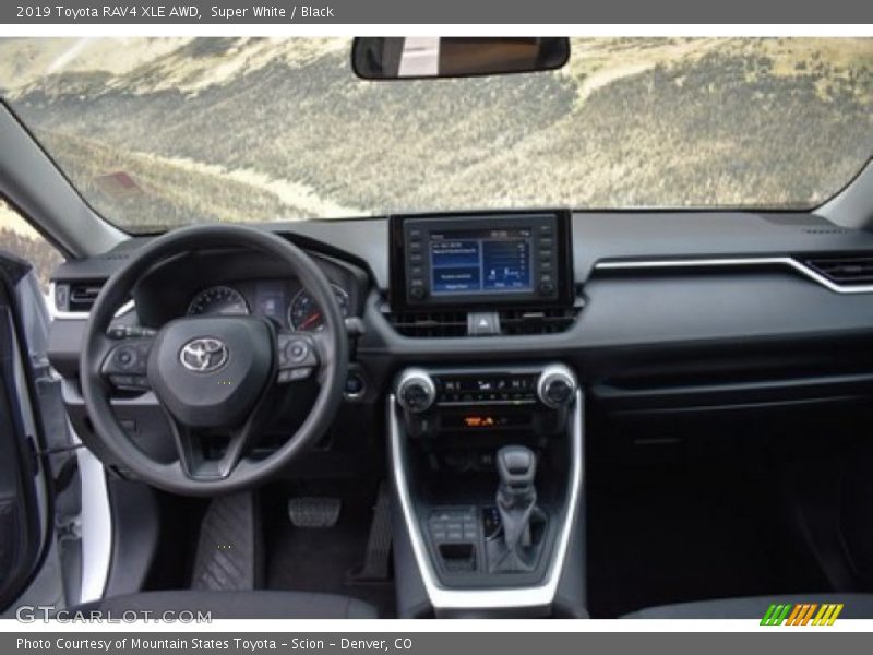 Super White / Black 2019 Toyota RAV4 XLE AWD