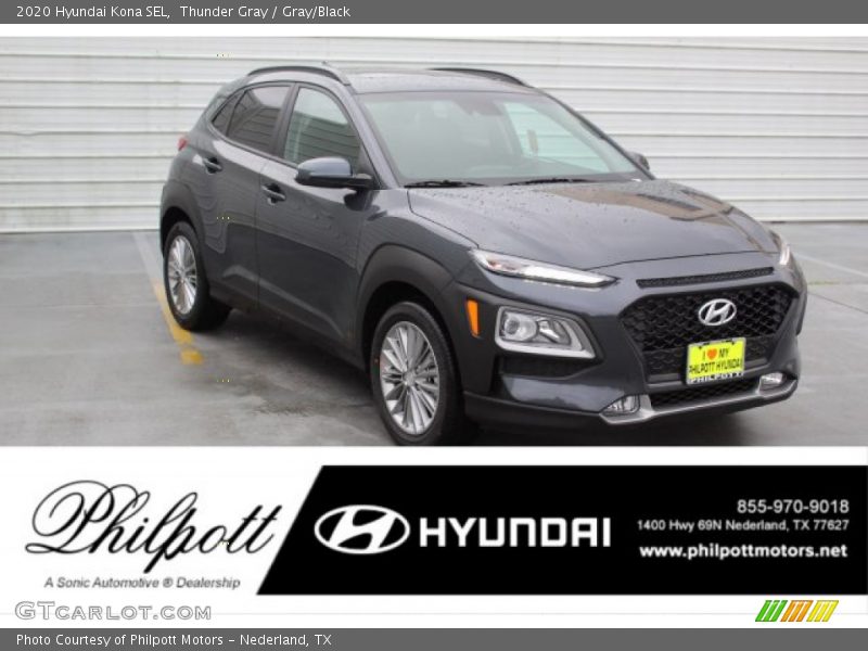 Thunder Gray / Gray/Black 2020 Hyundai Kona SEL