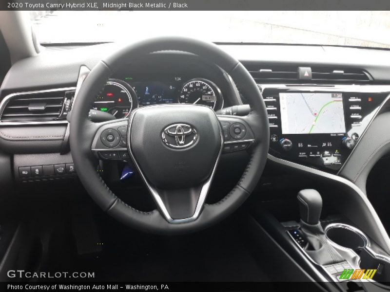 Midnight Black Metallic / Black 2020 Toyota Camry Hybrid XLE
