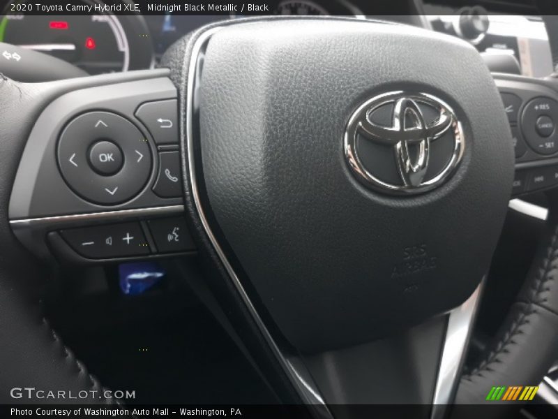 Midnight Black Metallic / Black 2020 Toyota Camry Hybrid XLE