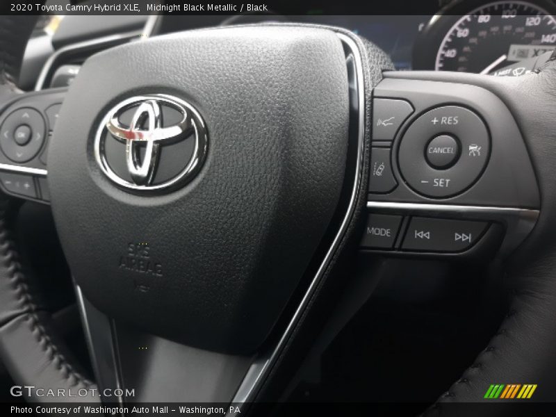 Midnight Black Metallic / Black 2020 Toyota Camry Hybrid XLE