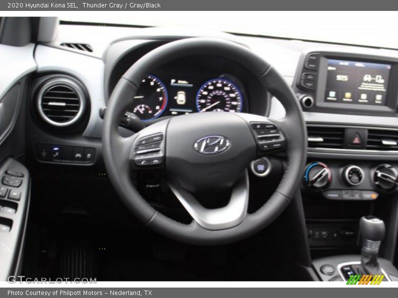 Thunder Gray / Gray/Black 2020 Hyundai Kona SEL
