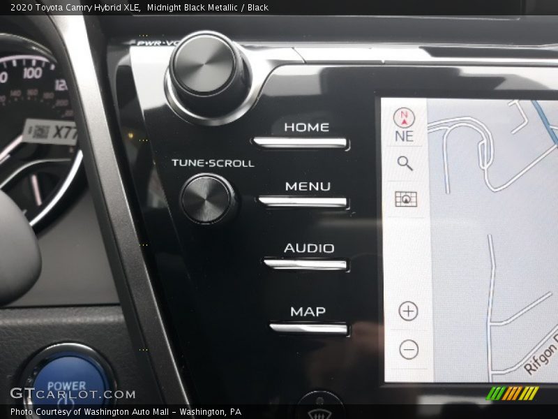 Midnight Black Metallic / Black 2020 Toyota Camry Hybrid XLE